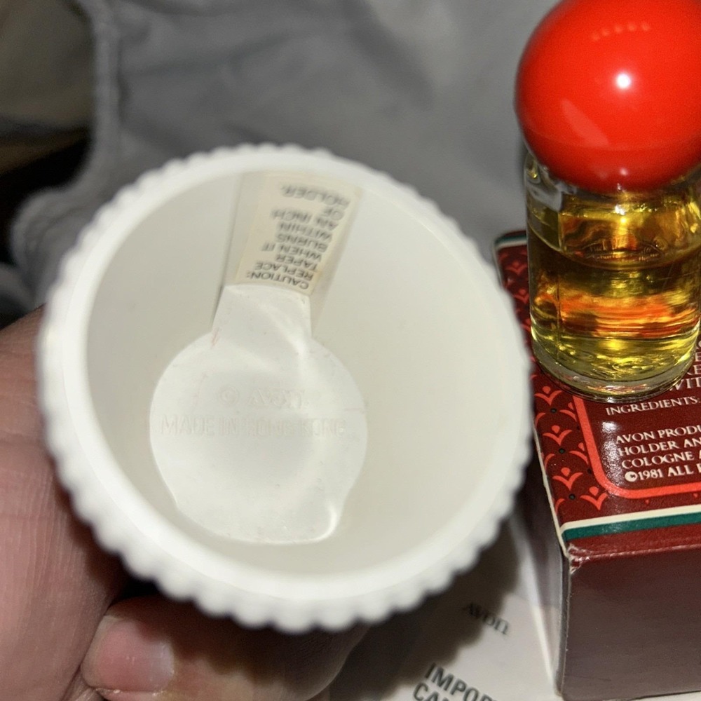 AVON Christmas Charmer Candlestick Decanter & Charisma Cologne  with Box - Picture 4 of 7